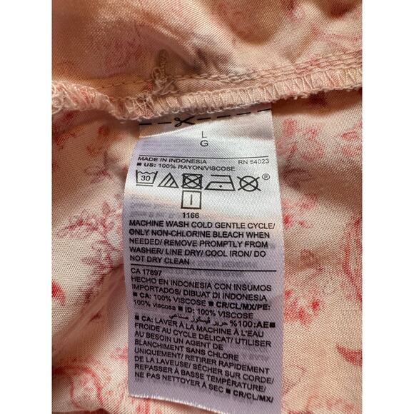 Old Navy Women’s Size L Pink Floral Rayon Spaghetti Strap Sundress Boho - Picture 6 of 11